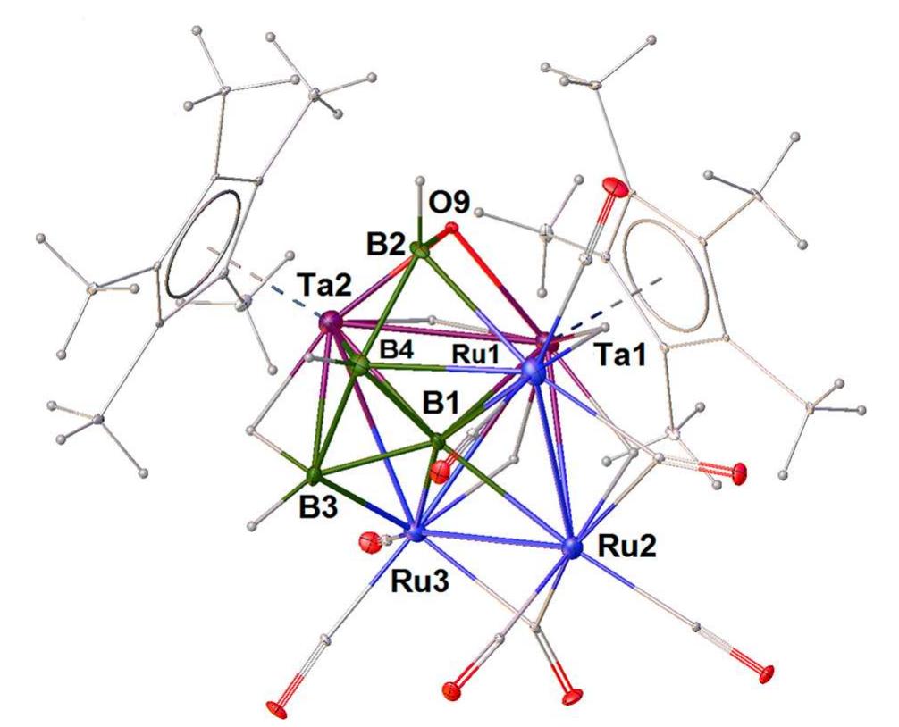 Molecular structure and labeling diagram of 4. selected bond