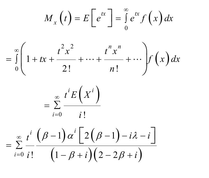 Moments are defining characteristics ofa distribution; the moments or TWP distribution are presented in this section. The r” moment of he TWP distribution, with a random variable X, will be: 