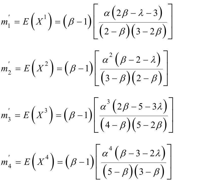 First moment about origin is the mean of the distribution. Likewise, other higher moments can be used to find the variance, skewness, kurtosis etc.  Result in eq. (9) could be used to derive moments by putting in different values for r. 