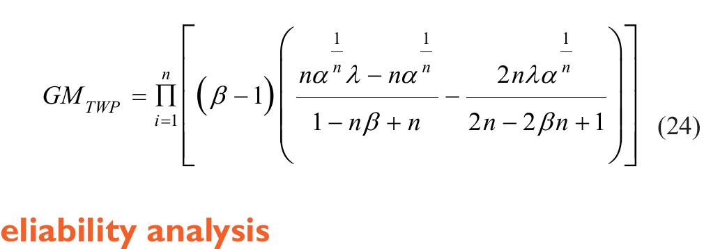 The reliability analysis involves the evaluation of various processes that assess the quality of life of the data for a time (t). 