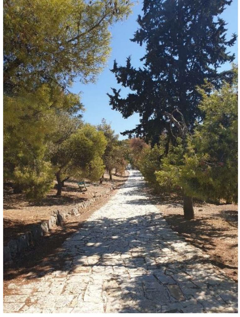 Figure 6. Path of architectural interventions by Dimitrios Pikionis (Source: G. S. Archive). 