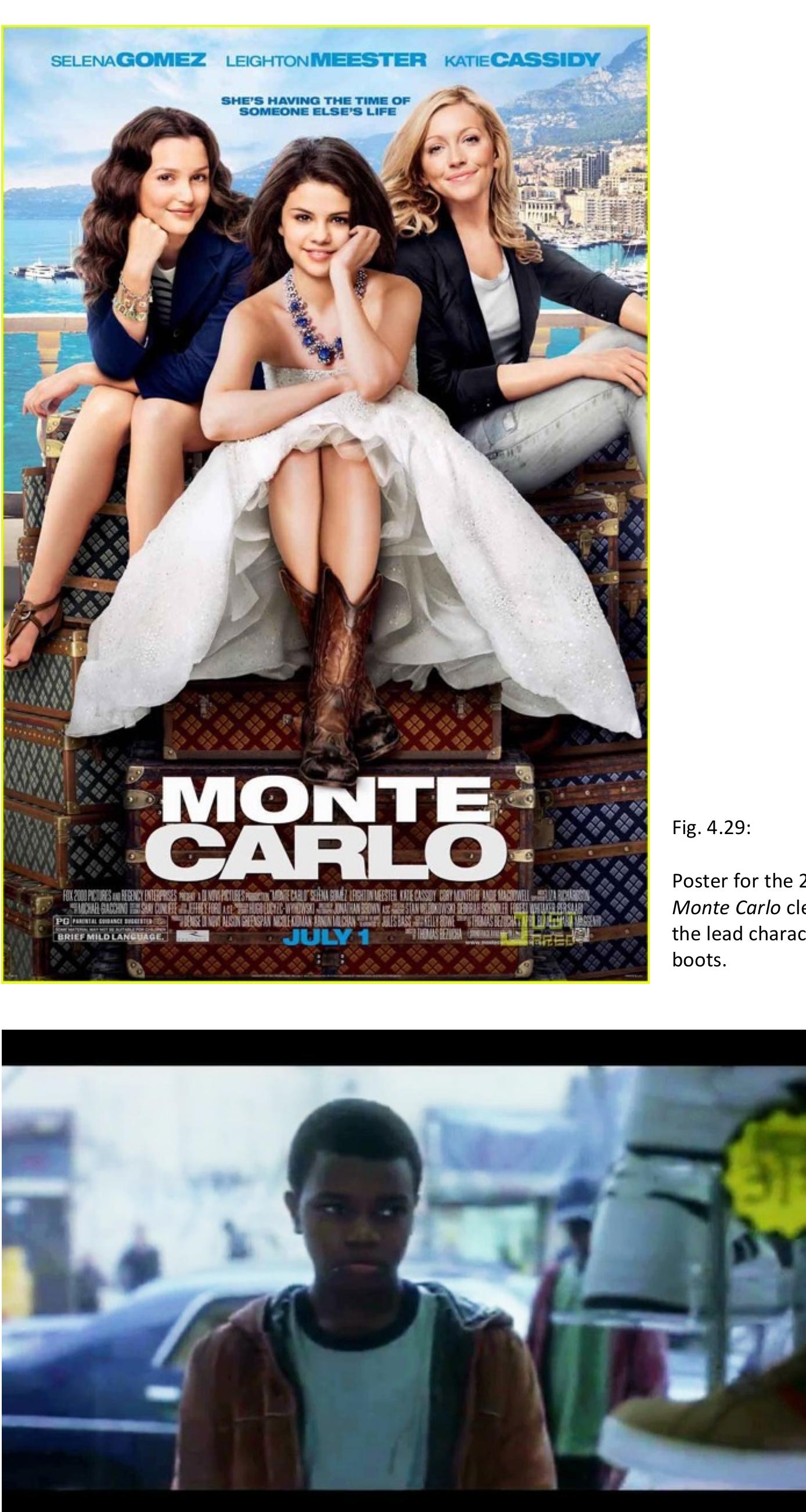 Fig. 4.30: Protagonist Marcus aspiring to own branded sneakers in the 2005 movie Get Rich or Die Tryin’ directed by Jim Sheridan. Aired on Channel 4, March 2012. 