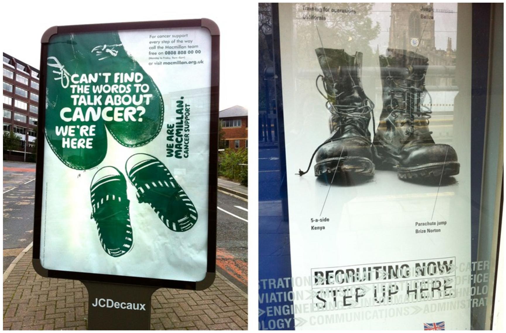 4.34: Street advertisements placed around Sheffield 2012-2013. Own photograph. 