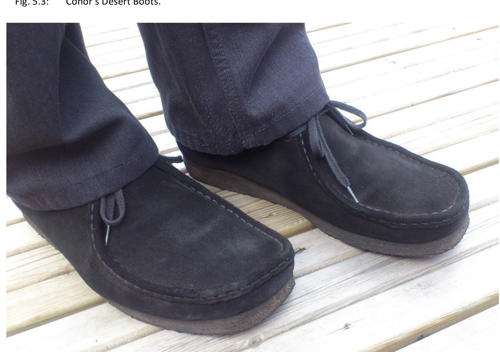 Fig. 5.4: Kristian’s Wallabees. 