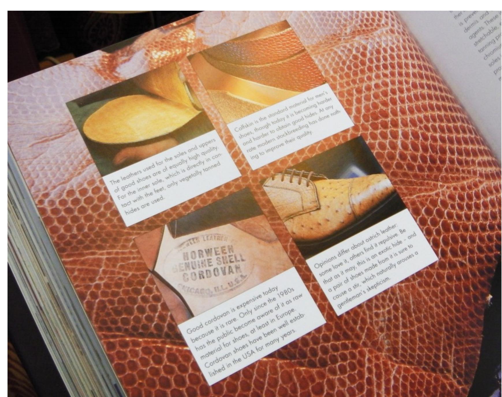 Fig.5.17: Page about Horween leather in Roetzel’s book. 