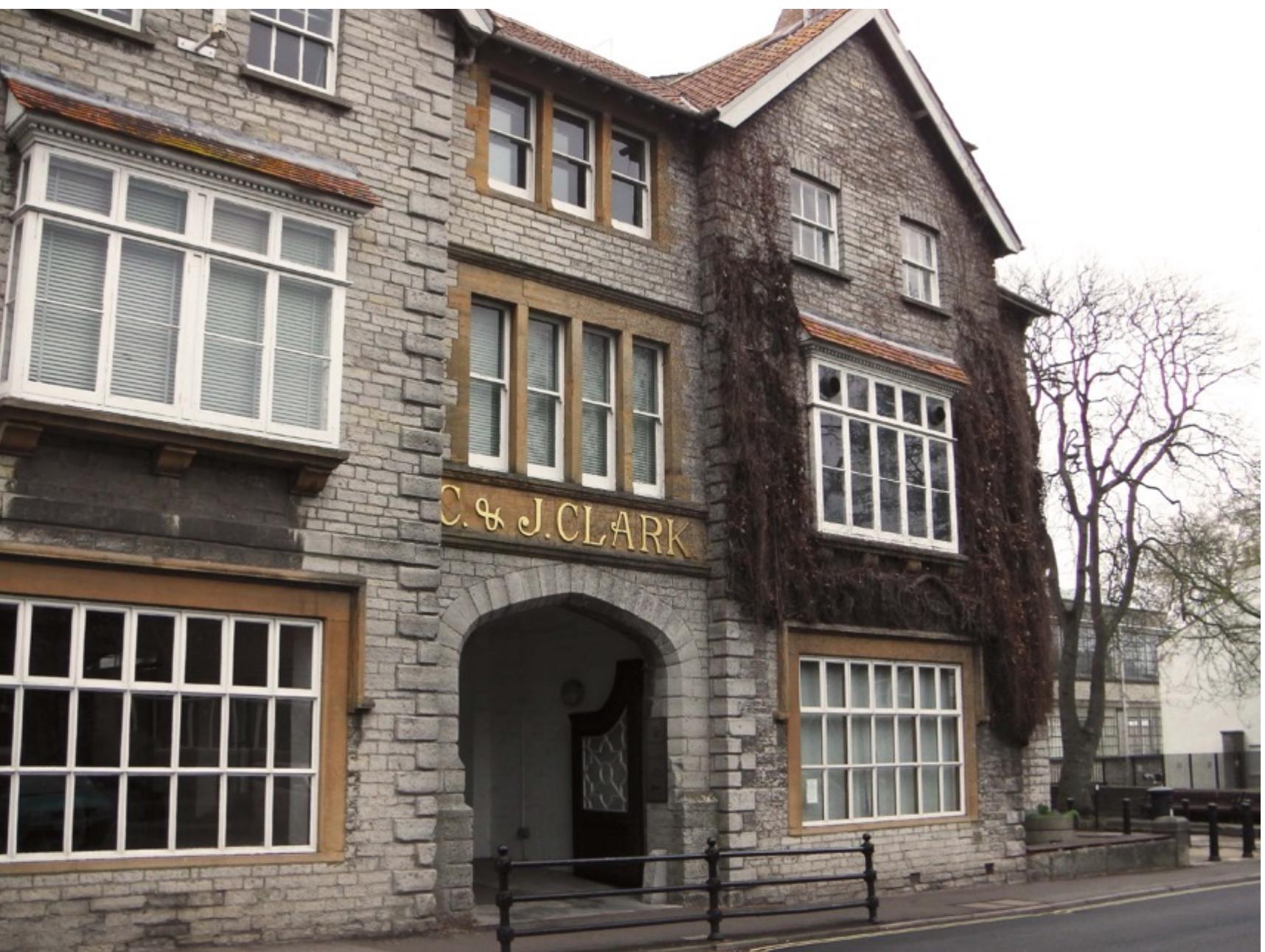 5.1: Public entrance to Clarks headquarters and the Clarks Museum, 2012, Street, Somerset. Own photograph. 