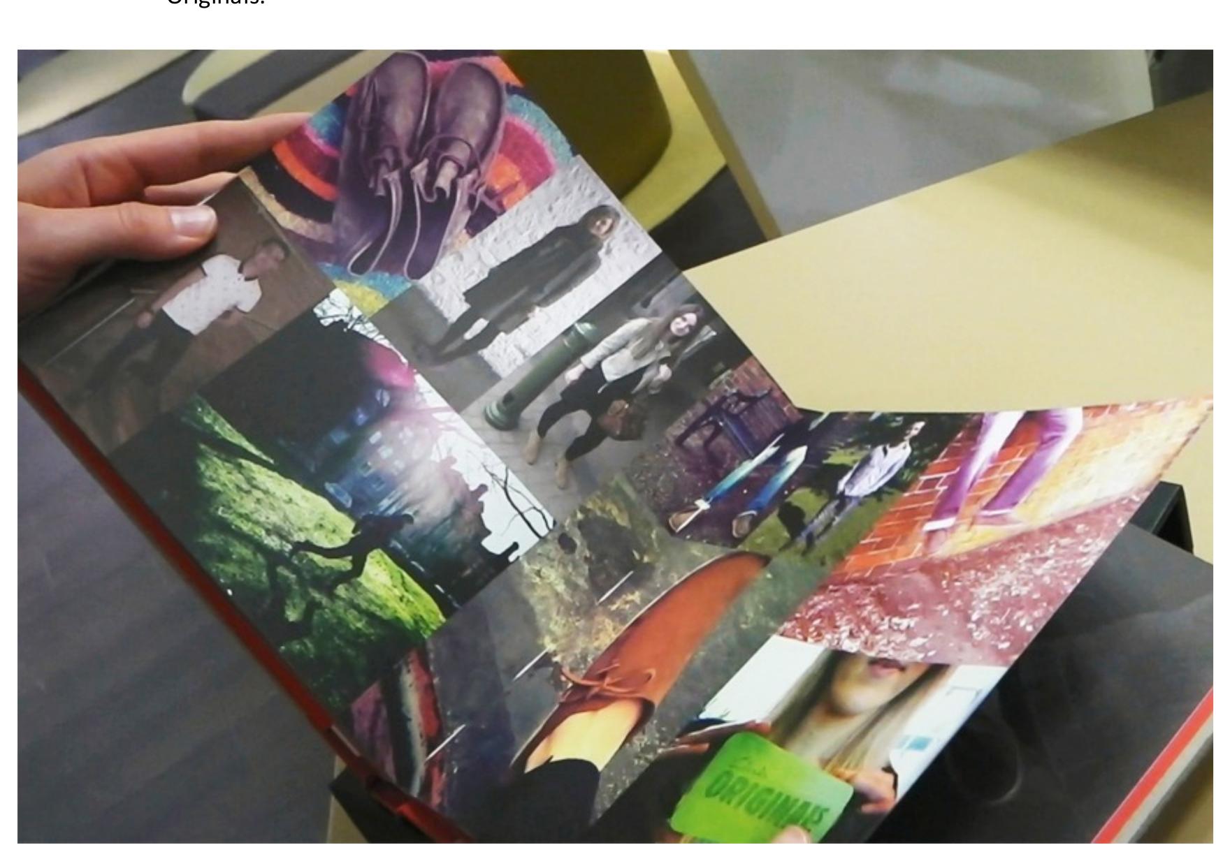 -ig.7.5: A page featuring the ‘real people’ who wear Clarks Originals shoes.  A:  A page emphasising the significance o the crepe sole. 