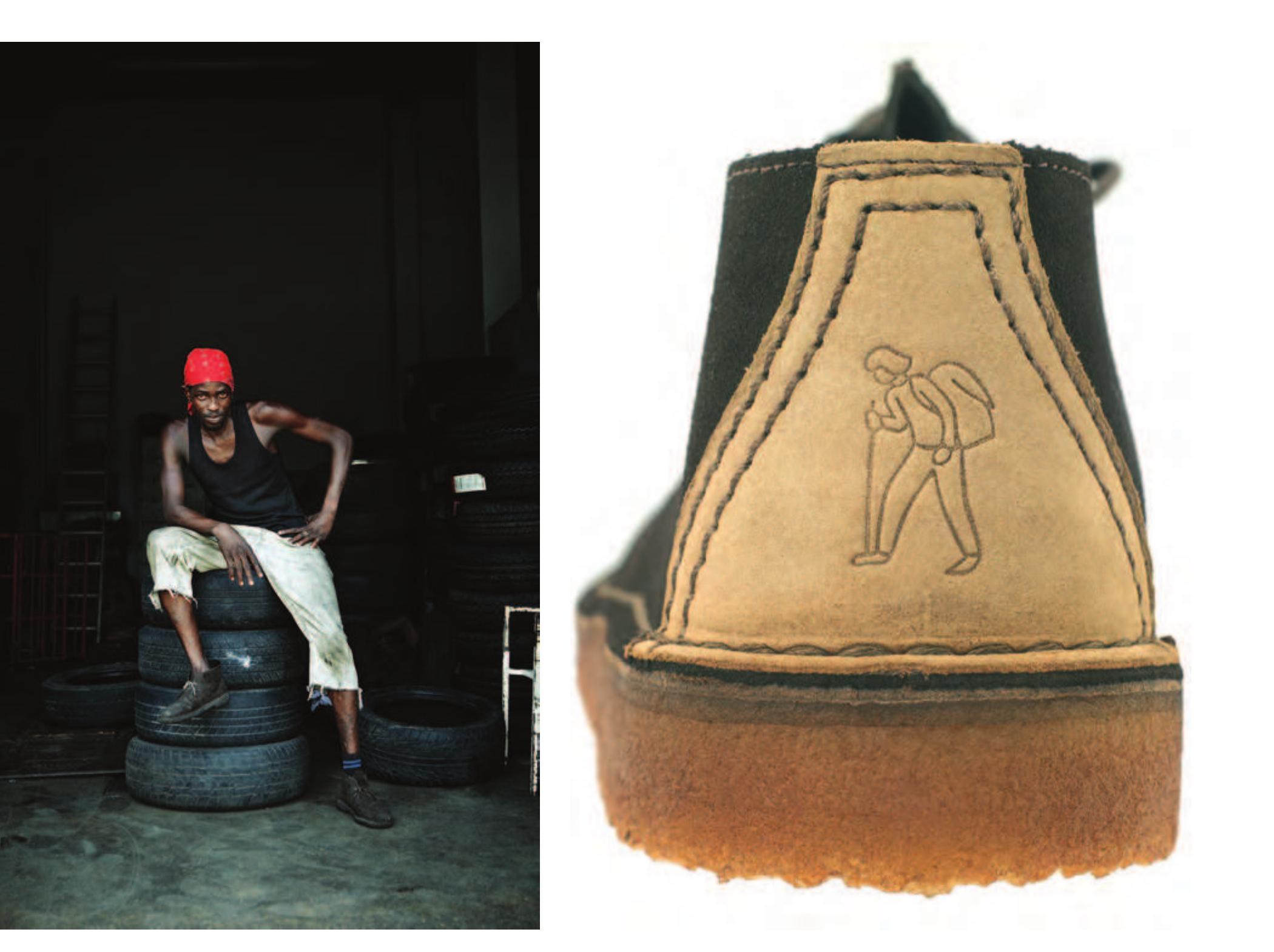 Figure 9: The trekker symbol on the back of the Desert Trek shoe (Fingers, 2012). Image by Al Fingers and Jessie Simmons 