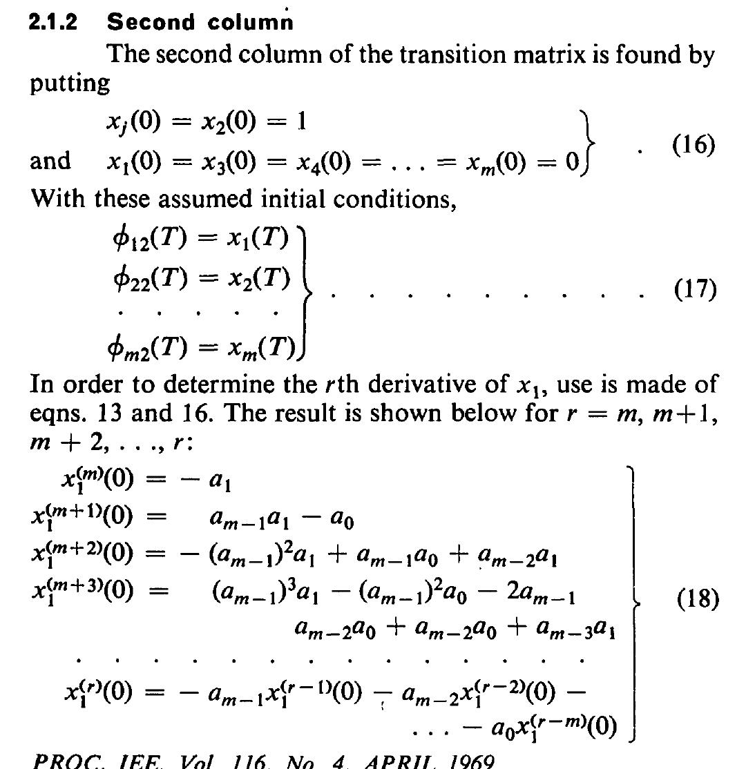 Column Transition Matrix Example (PDF) Numerical computation method for the evaluation of the transition ...