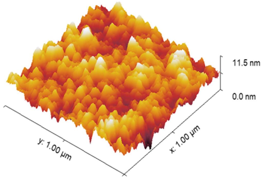 Fig. 2. AFM image of PPDT2FBT polymer thin film.