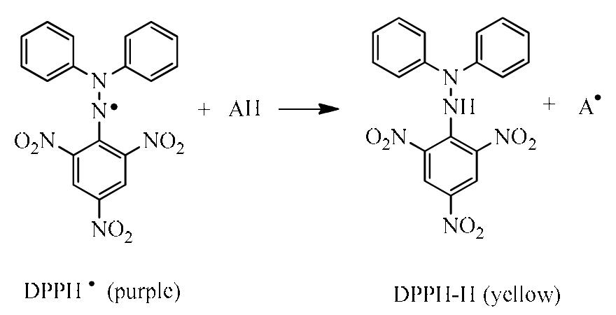 Structures of dpph radical and dpphh the free radical