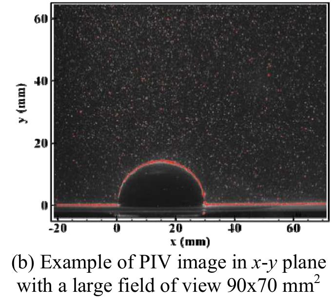 Figure 2 - PIV measurements of laminar flow around a