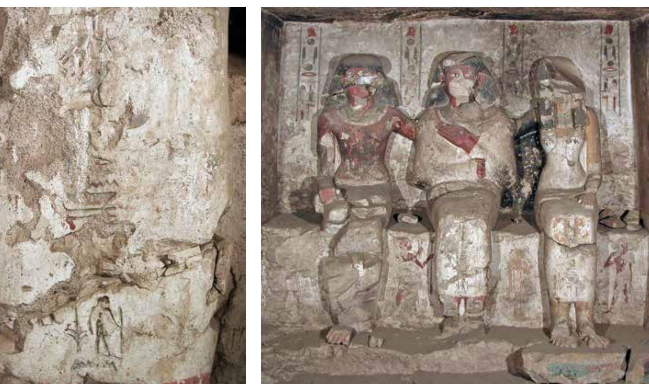 Figure 10.7. Theban Tomb 125, PM I?, 241 (21), detail  Figure 10.6. Theban Tomb 125, PM I?, 241 (21), deceased statue, front detail 