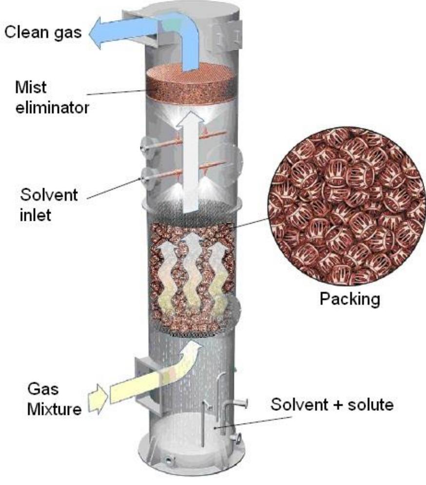 Packing For Absorption Column Figure 2 - from Design of a Packed-Bed Absorption Column