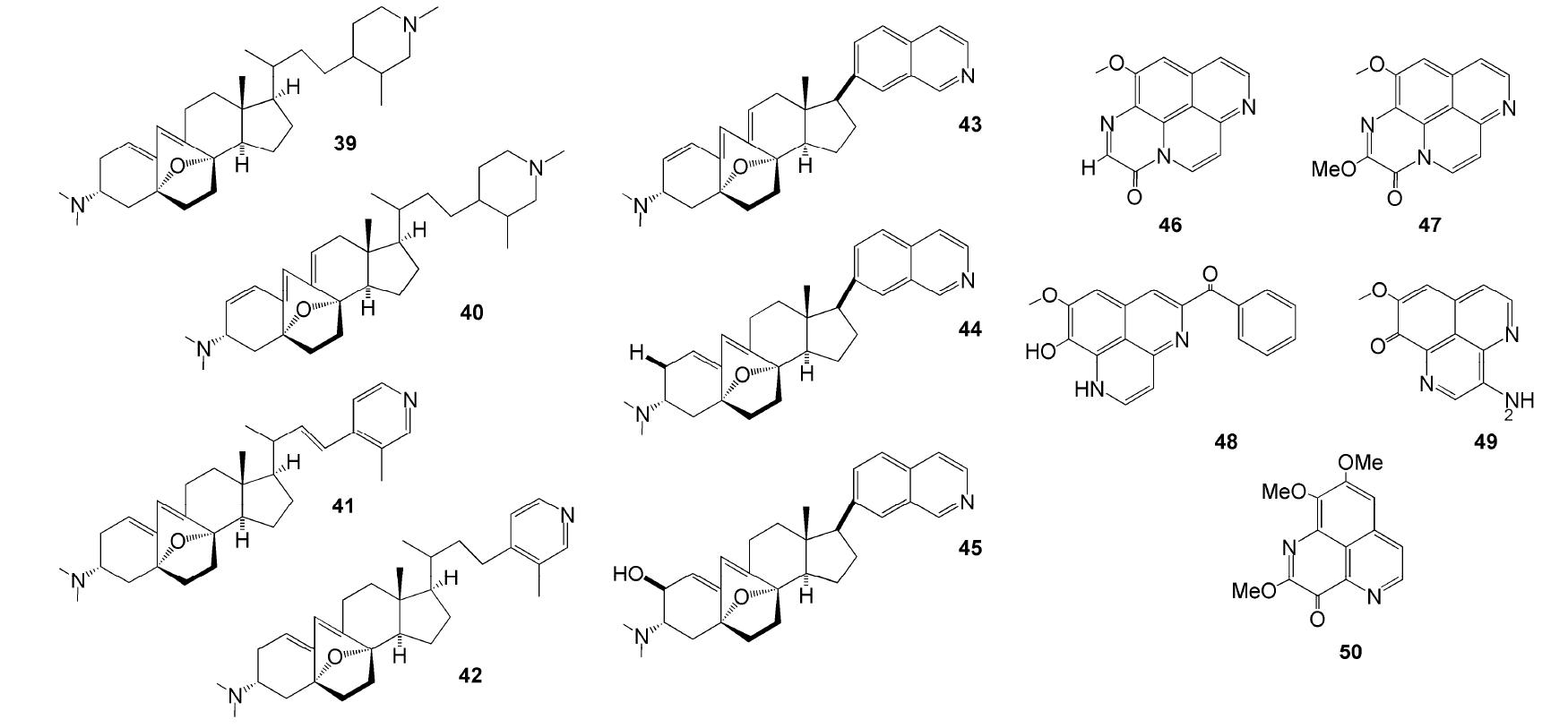 Simplex Compound Structure Chemical structures of 99-102. four new endoperoxyketal