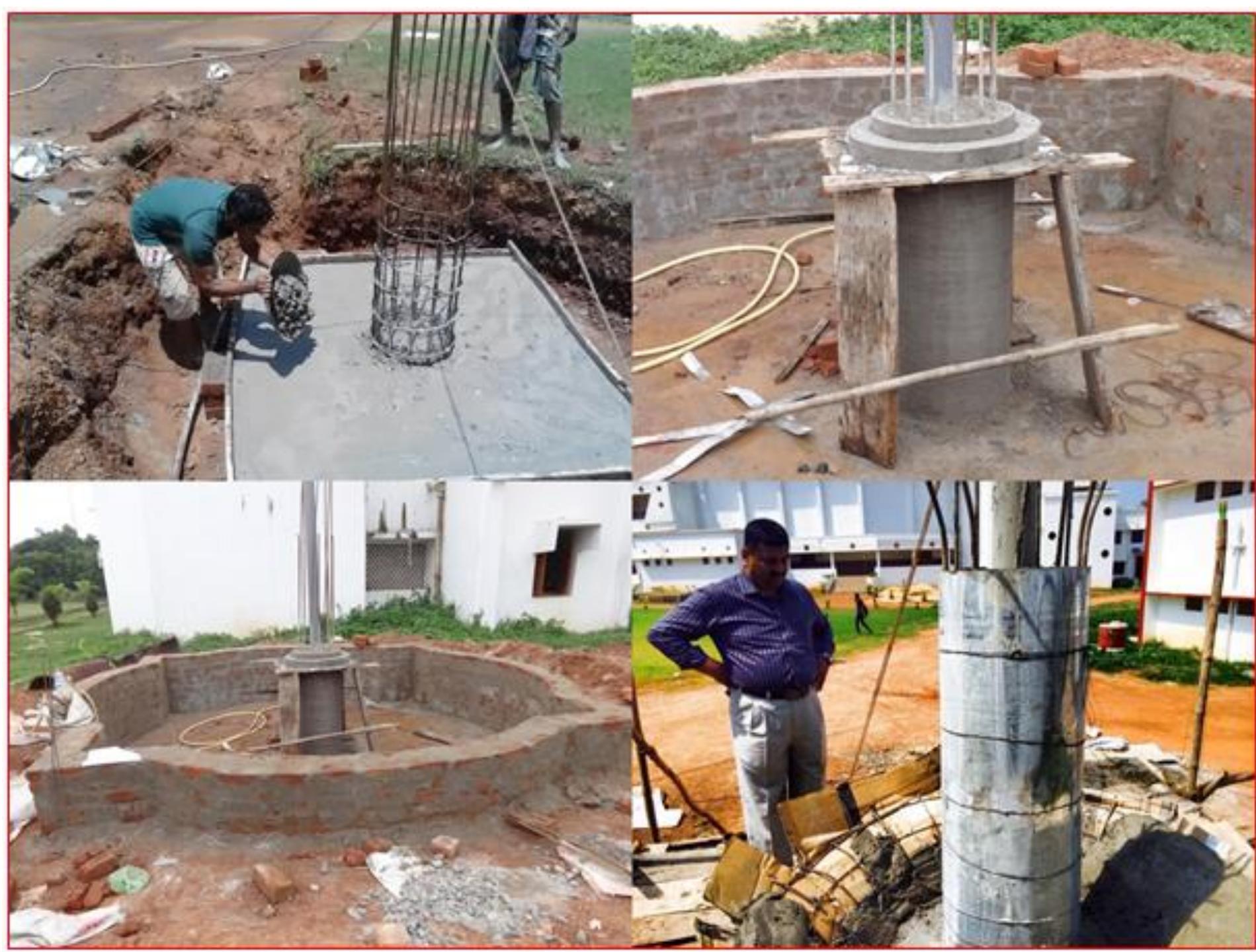 Column Erection Work -4. reinforcement and erection of column ource: orissa