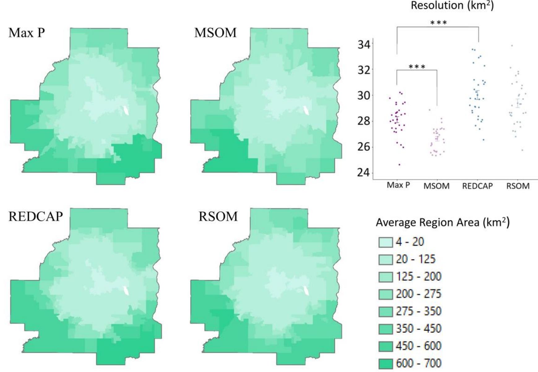 4. 5 150-meter resolution raster maps of the average cell