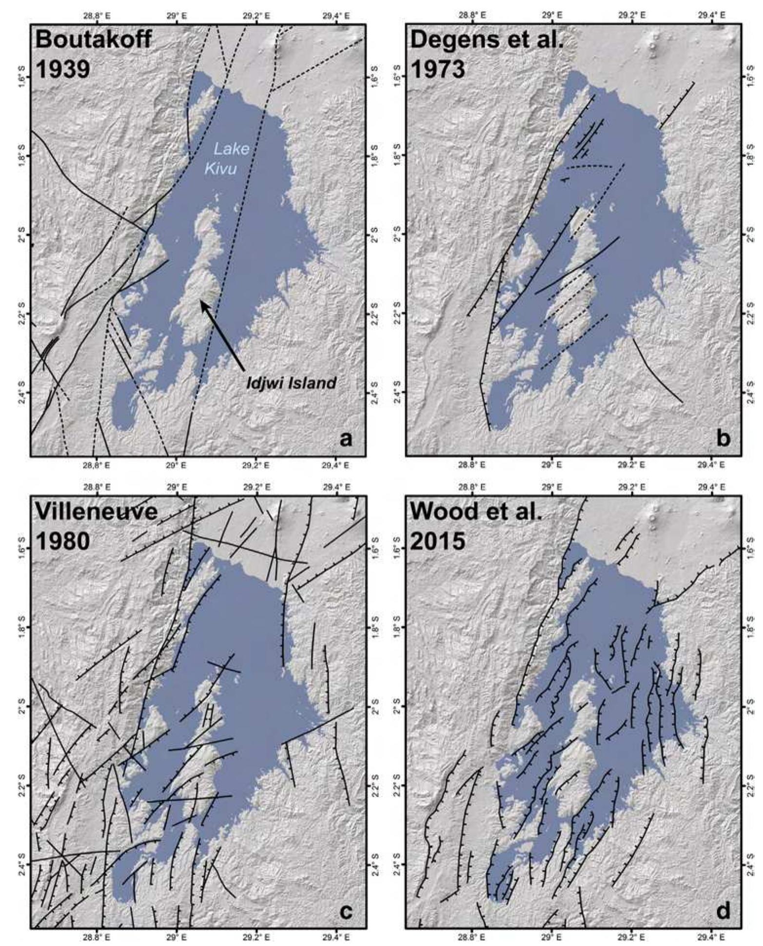 Kivu Rift Comparison of different structural maps available in the