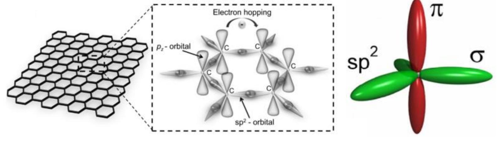 -12. sp* and p-orbitals of carbon atoms in graphene [65,66].