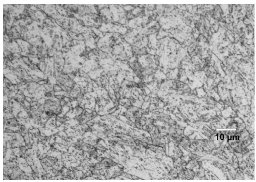 Microstructure of weld zone in heat treated experimental
