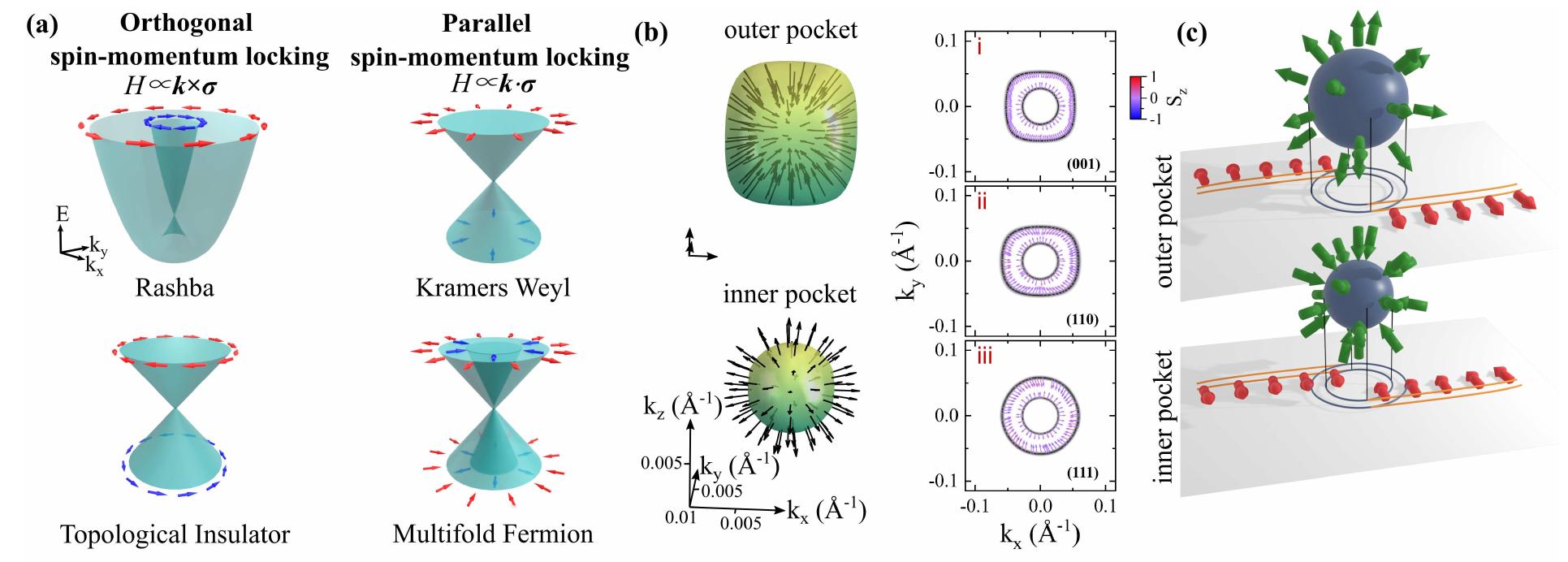 Figure 1 - from Parallel spin-momentum locking in a chiral