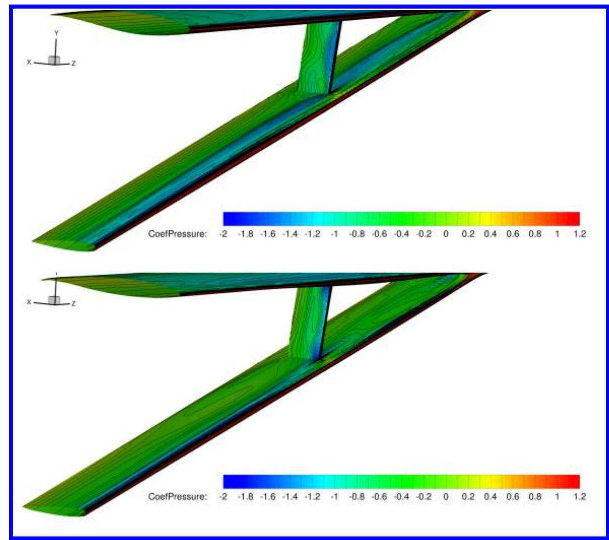 Optimized Struts Three-dimensional view showing the c, distribution on the