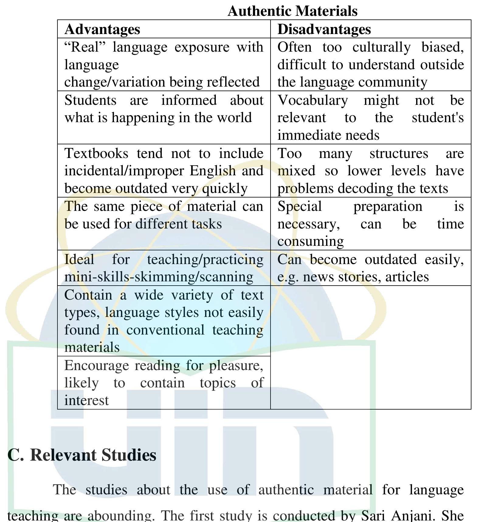(PDF) The effectiveness of using authentic material in teaching ...