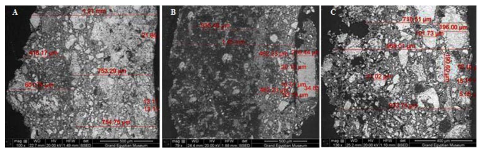 Backscattered electrons (bse) micrographs showing the