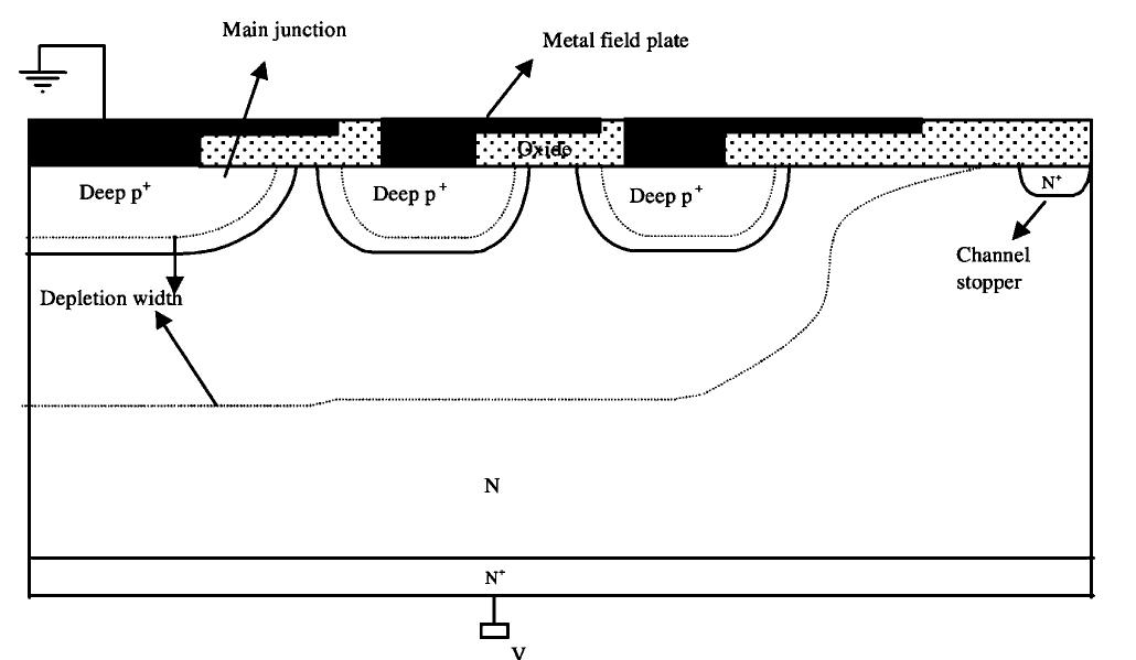 Simplified cross-section of a tigbt.