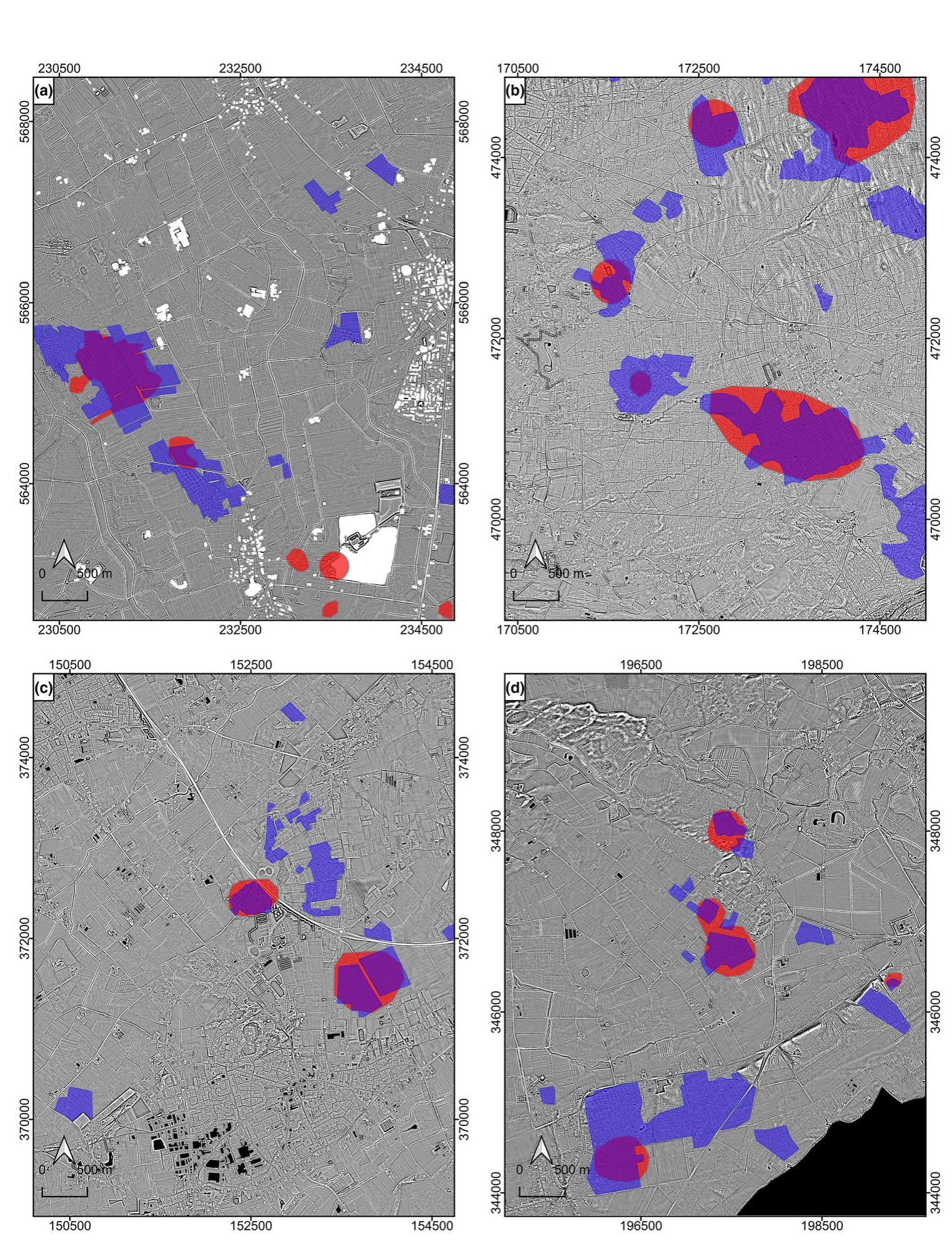 draw Thiessen polygons of settlement territories,7” we are much bet- ter equipped to appreciate their salience for prehistoric subsistence reconstructions. Inspired by New Archaeology's focus on models and  calculations from the early 1960s onward, various archaeologists have  draw Thiessen polygons of settlement territories,~’ we are much bet-  calculations from the early 1960s onward, various archaeologists have  TABLE 3 __ Results of the mapping approach per study area as compared to the prior known Celtic field areas 