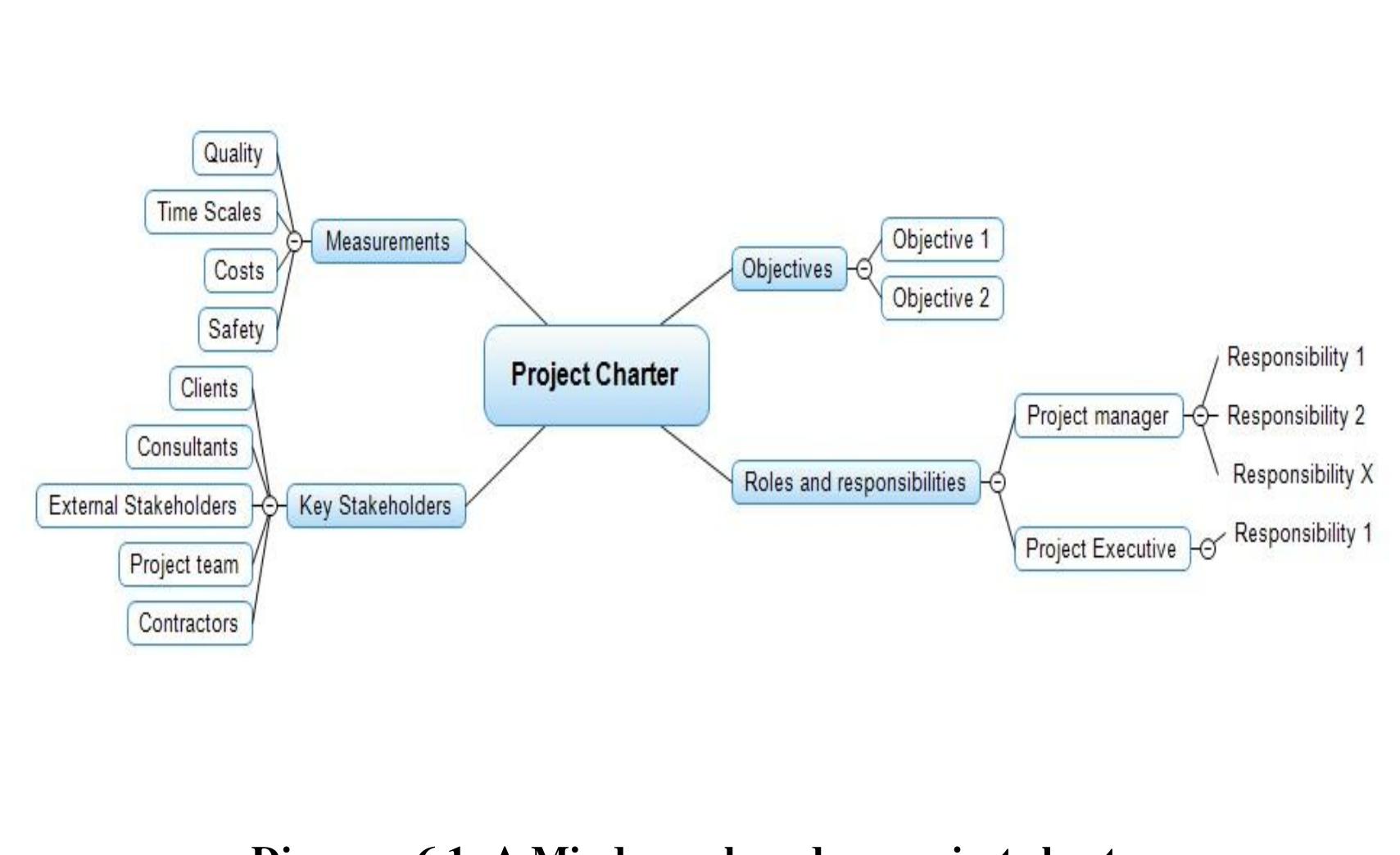 Map of a project charter. 6.2 implications for future
