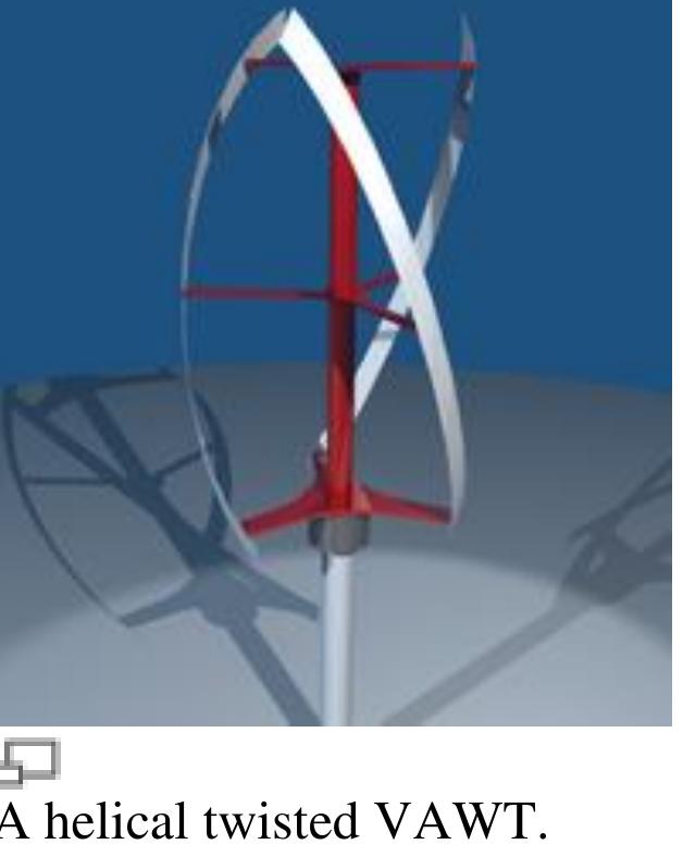 "Eggbeater" turbines, or Darrieus turbines, were named after the French inventor, Georges Darrieus."”! They have good efficiency, but produce large torque ripple and cyclical stress on the tower, which contributes to poor reliability. They also generally require some external power source, or an additional Savonius rotor to start turning, because the starting torque is very low. The torque ripple is reduced by using three or more blades which results in a higher solidity for the rotor. Solidity is measured by blade area divided by the rotor area. Newer Darrieus type turbines are not held up by guy-wires but have an external superstructure connected to the top bearing. 
