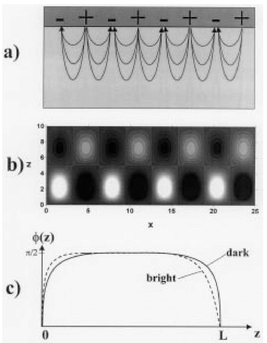 Schematic view of the incremental electric field lines