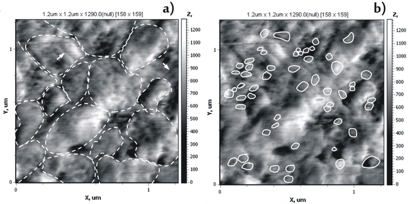 Microstructure Pattern Afm Afm -microstructure of cr-o(20)-n coating with big grains