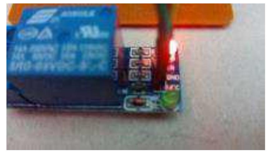 The test was performed using arduino nano, relay 1 channel