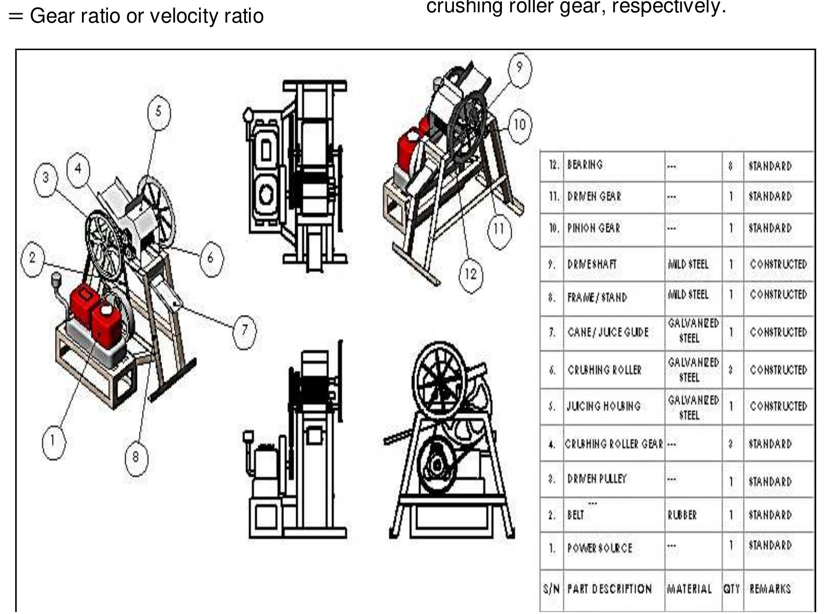 Food Extraction Machine Drawing Figure 1 - from Design and Construction of a Small Scale