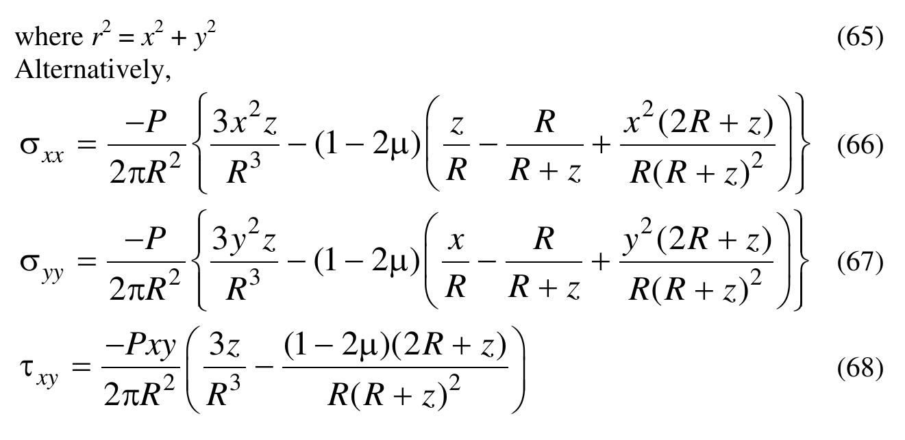 Half Space Math Figure 6 - from Solution of Elastic Half Space Problem using