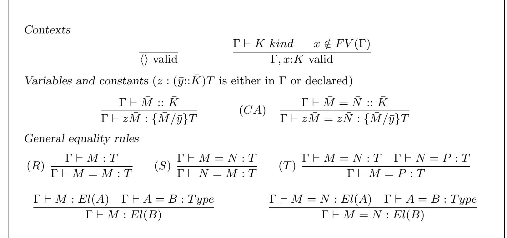 Figure 1 - Structural Subtyping for Inductive Types with