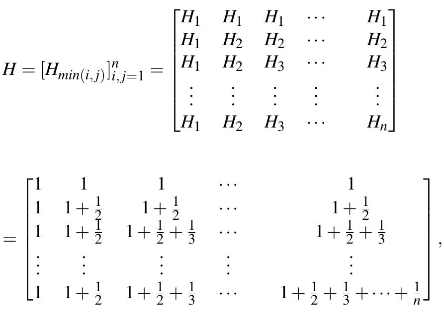 (PDF) Some Special Matrices with Harmonic Numbers