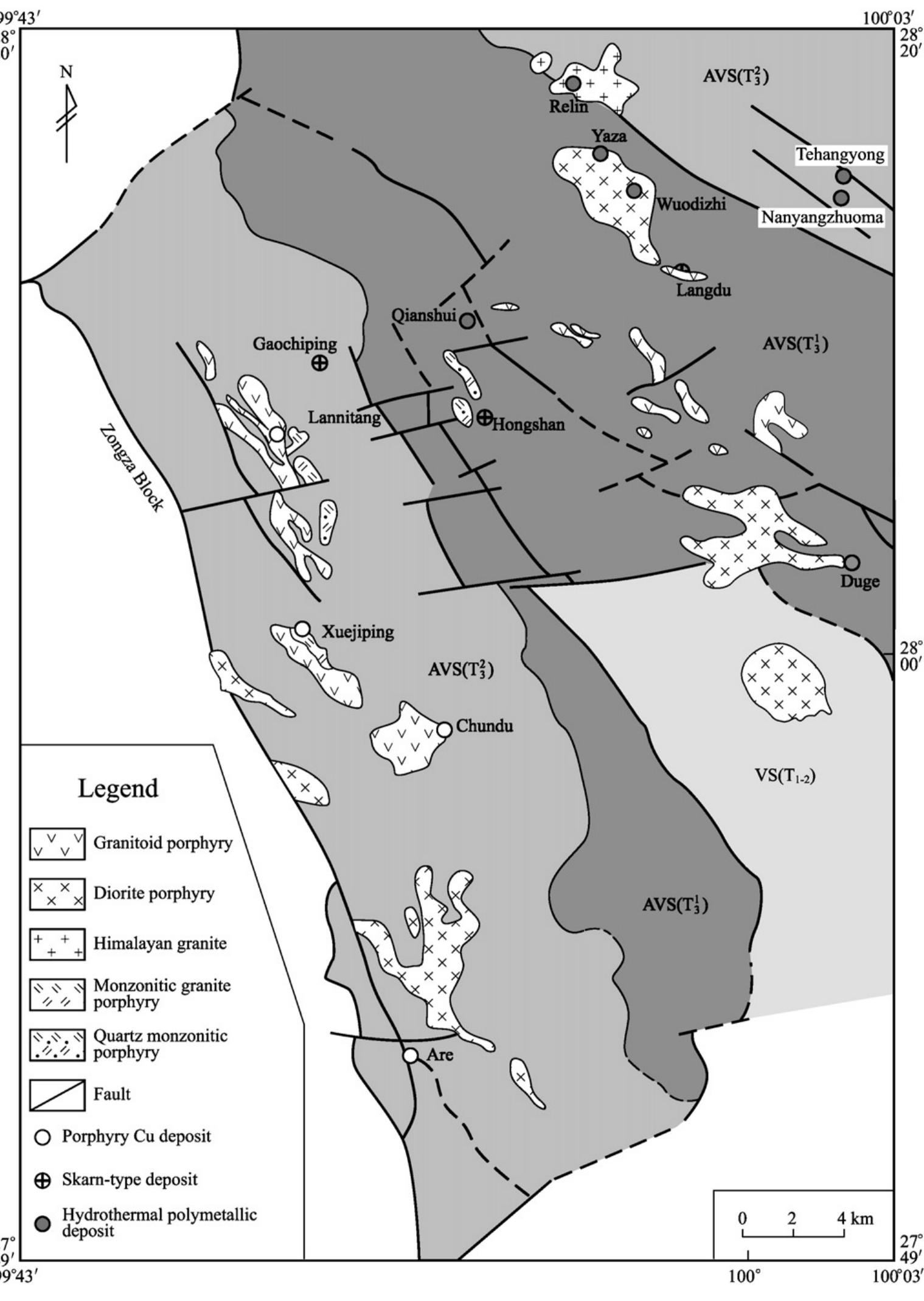 Sketch map showing the volcano-intrusion complex and related