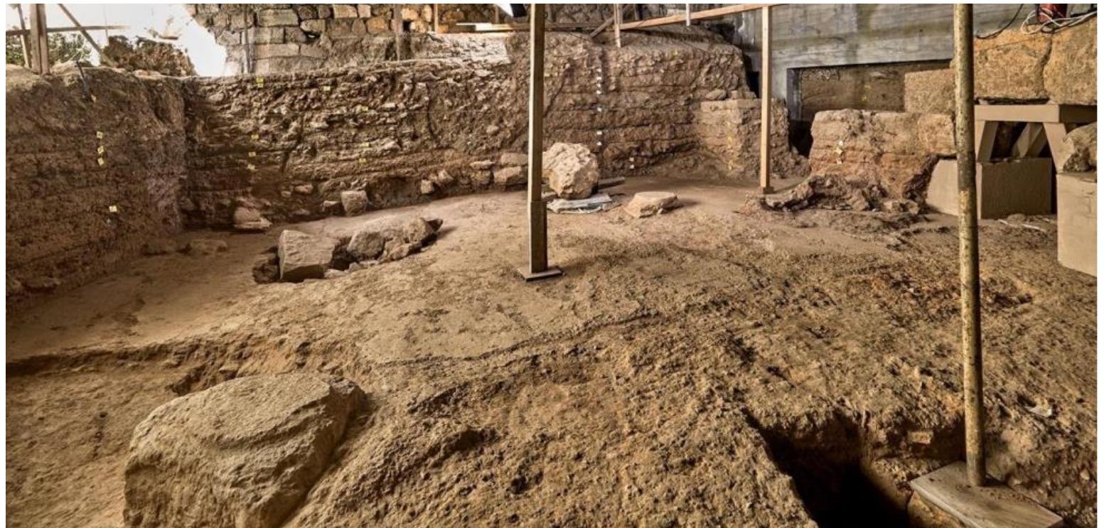 Supplementary Figure 9. Katre Street N°1. Part of the Column Space with plaster floor.  single female individual of small, slight build. 