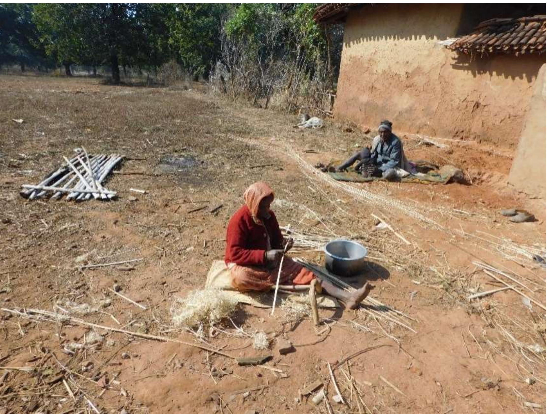 Fig. No. 05: Villagers doing Craft Activity, Parwania Village 