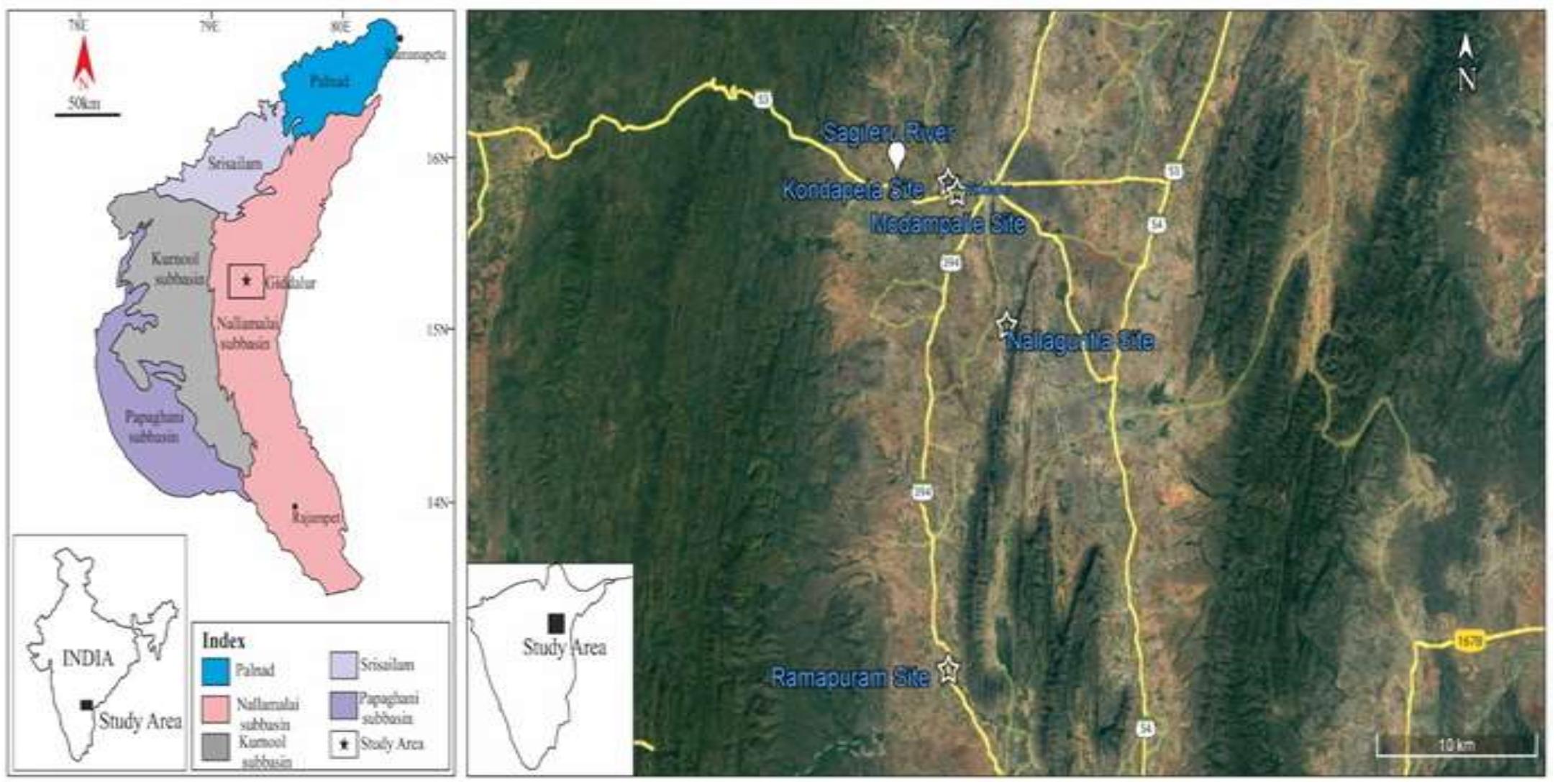 Fig. No. 04: Map showing the study area and the location of the prehistoric site. 