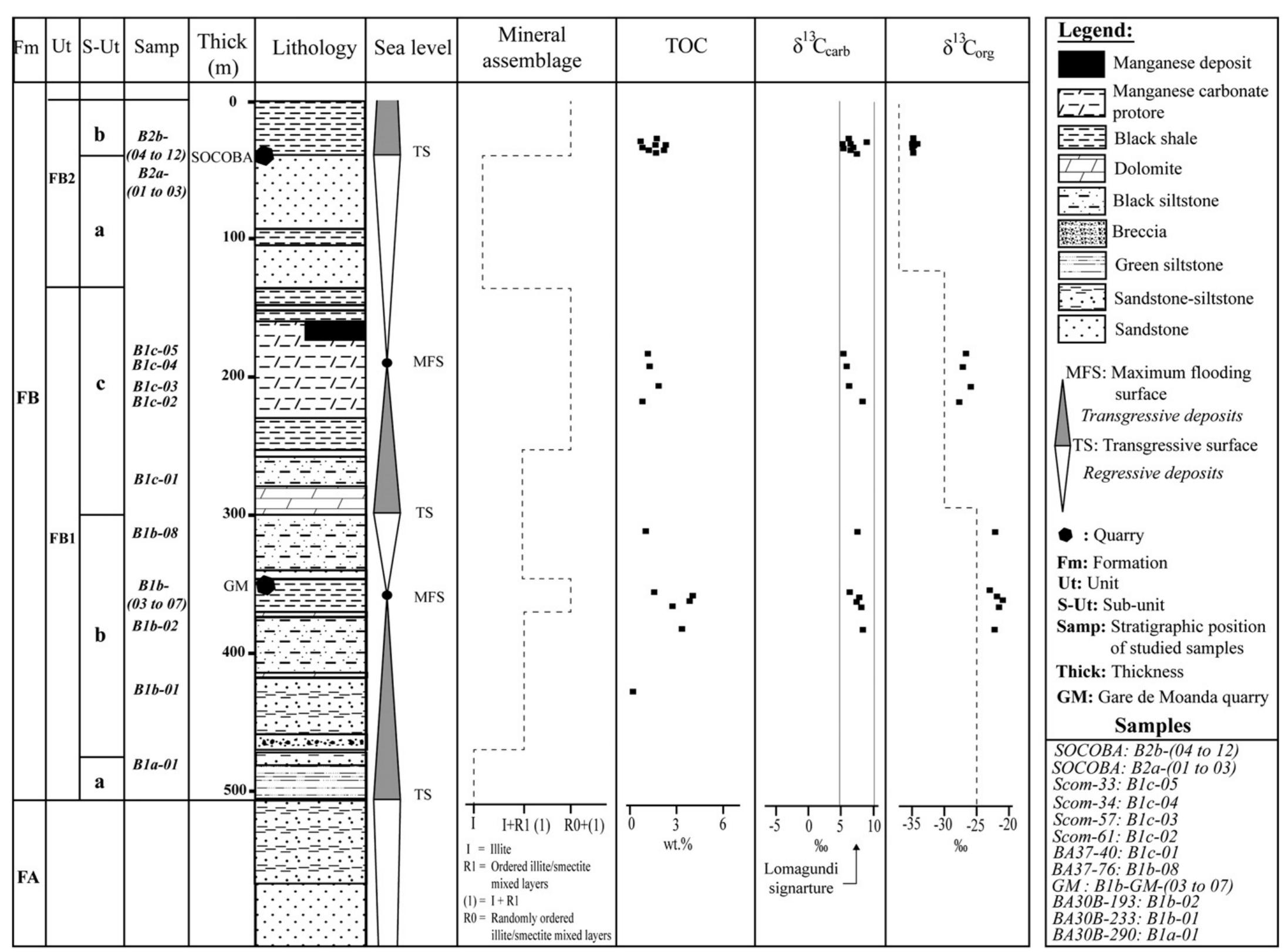 Lithostratigraphic framework of the fb formation in the