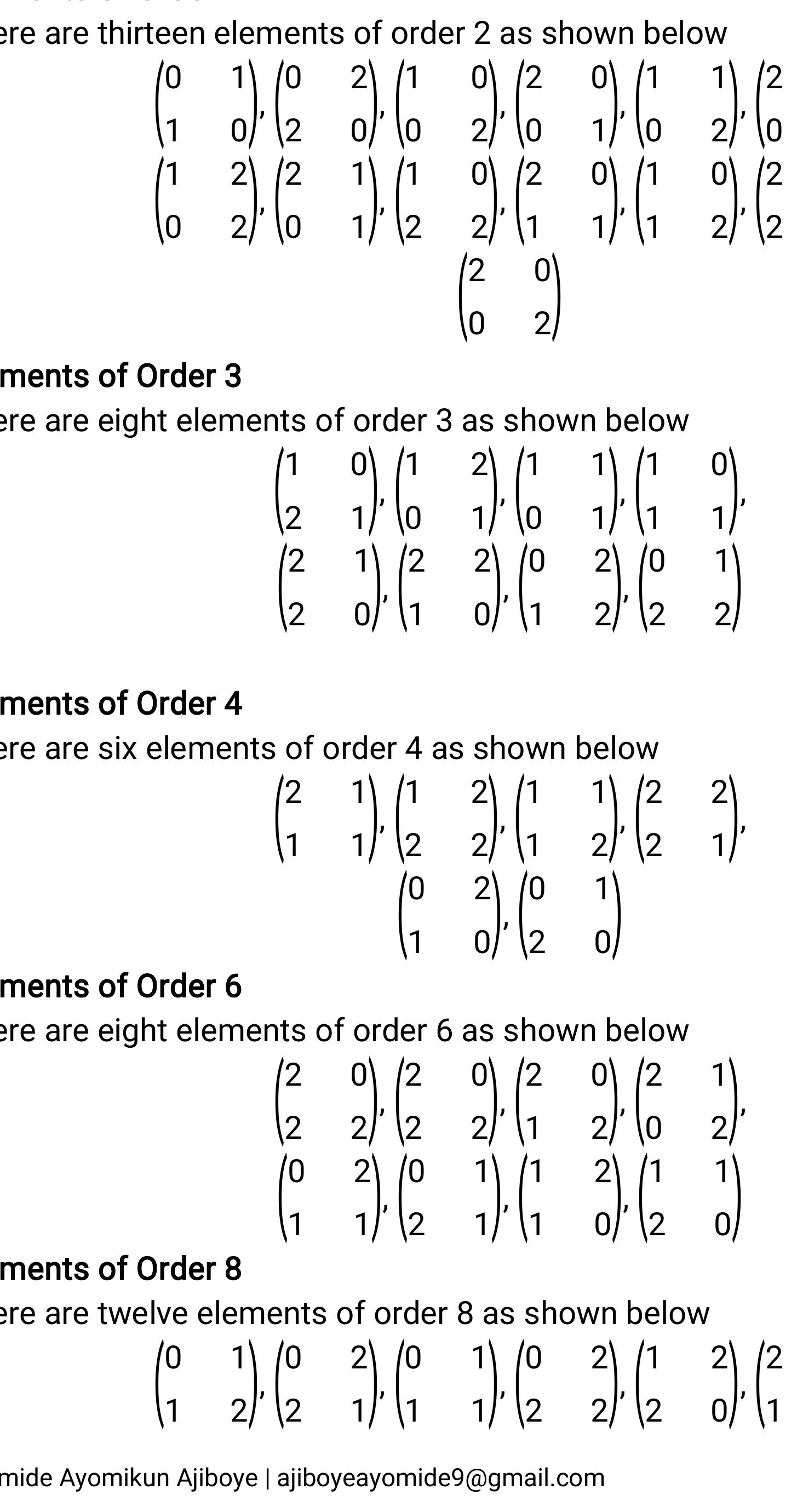 Gl2 Experiments (PDF) Generating the General Linear Group of degree two over a field of ...