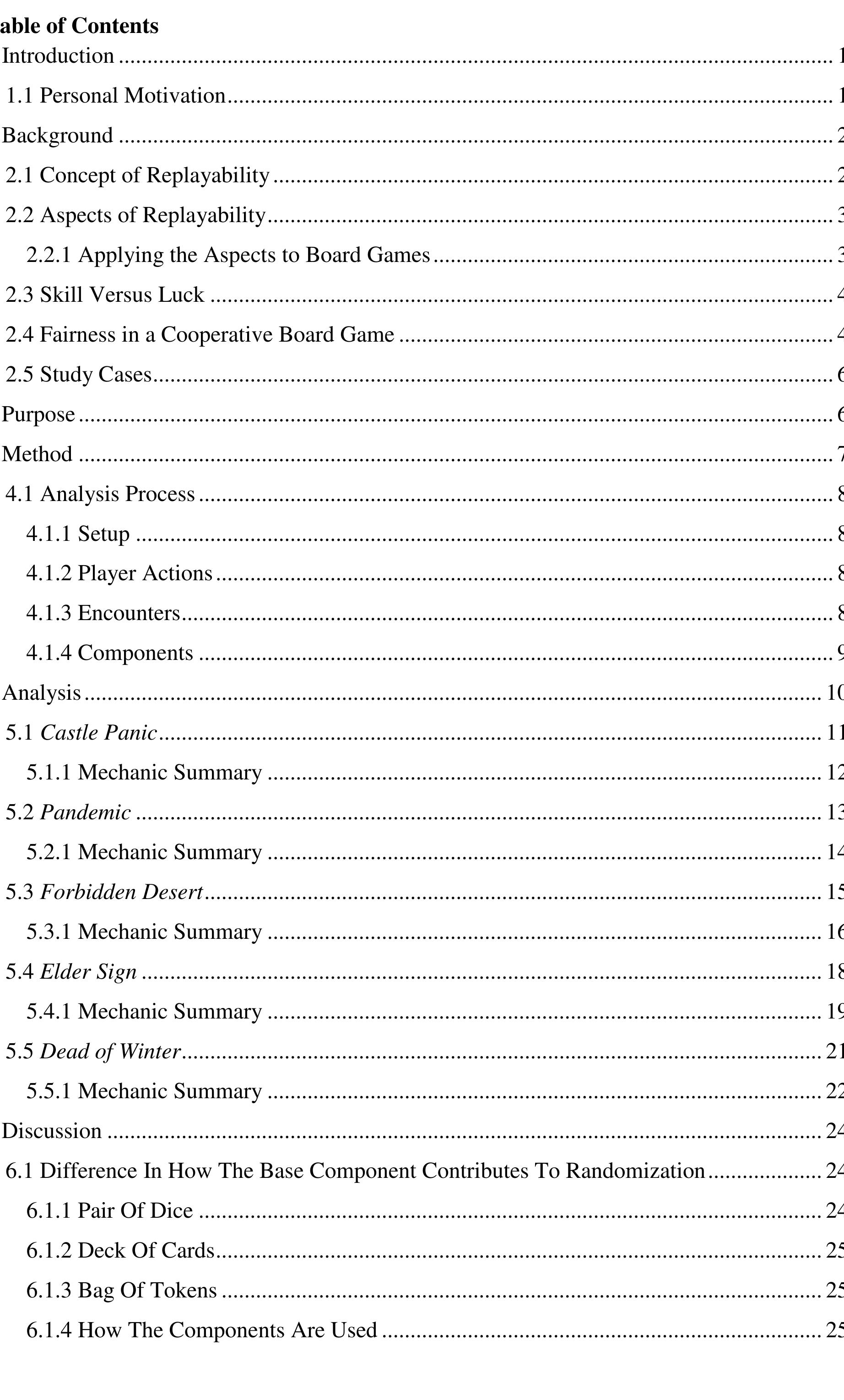 Table 1 - A Random Bored : How randomization in cooperative