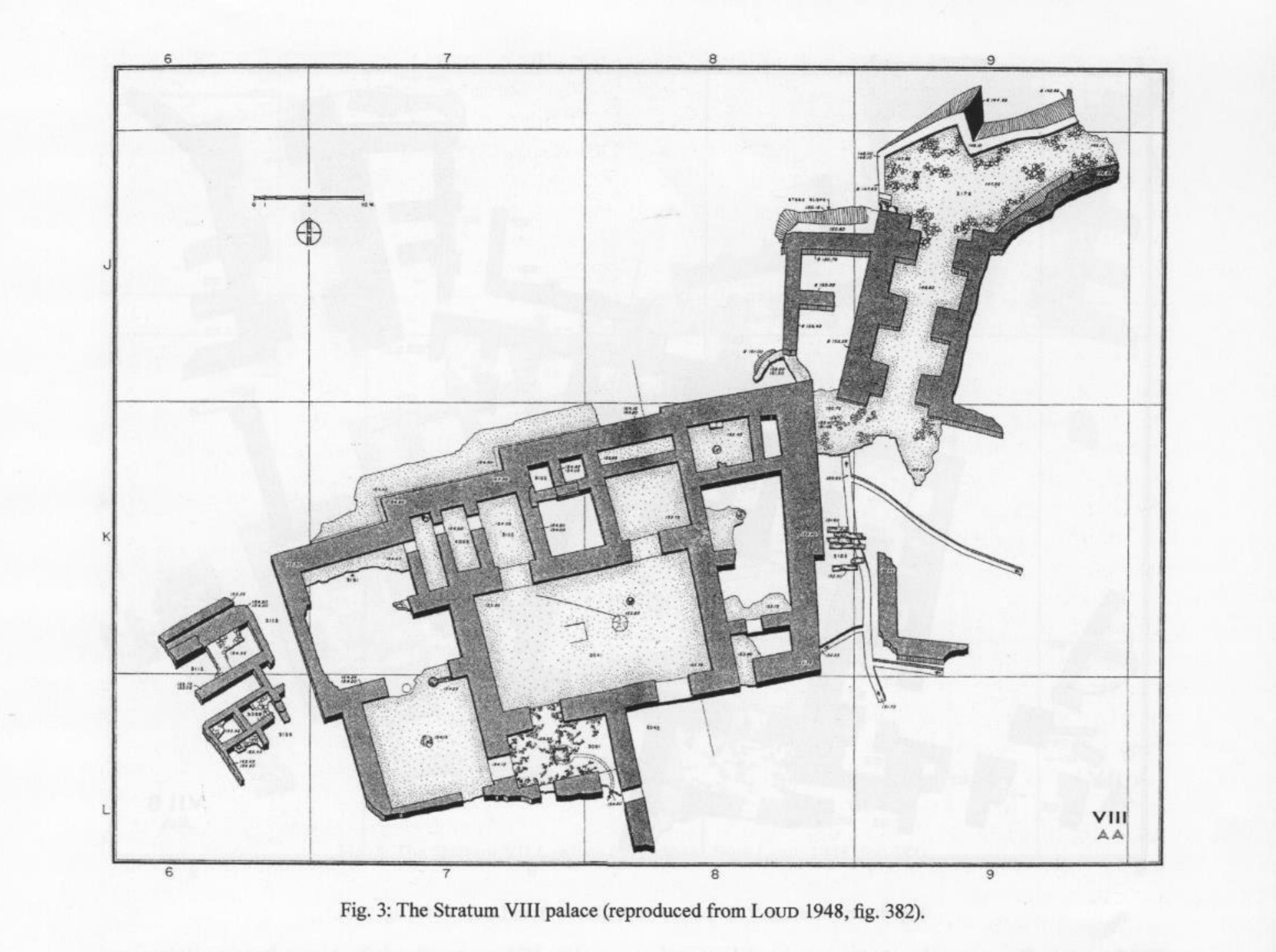 years had passed since the event, Glass clearly remembered the circumstances of the discovery. The Gilgamesh tablet was found at a distance of ca. 30 m from the mound, in the area opposite the present day visitors’ exit from the water system, in the field extending to the north of the road leading to Kibbutz Megiddo. This roadway, now paved, was a dirt track at the time of the Chicago excava- tions (e.g., Guy 1938: fig. 2; UssisHKIN 2018, figs. 1:2, 1:4). The large dump of the Chicago excava- tions is beside the mound fo the south of the road, and it is inconceivable that soil dumped here reached the cultivated fields to the north of the road. It is clear, therefore, that the Gilgamesh tab- let did not originate in the palace. 