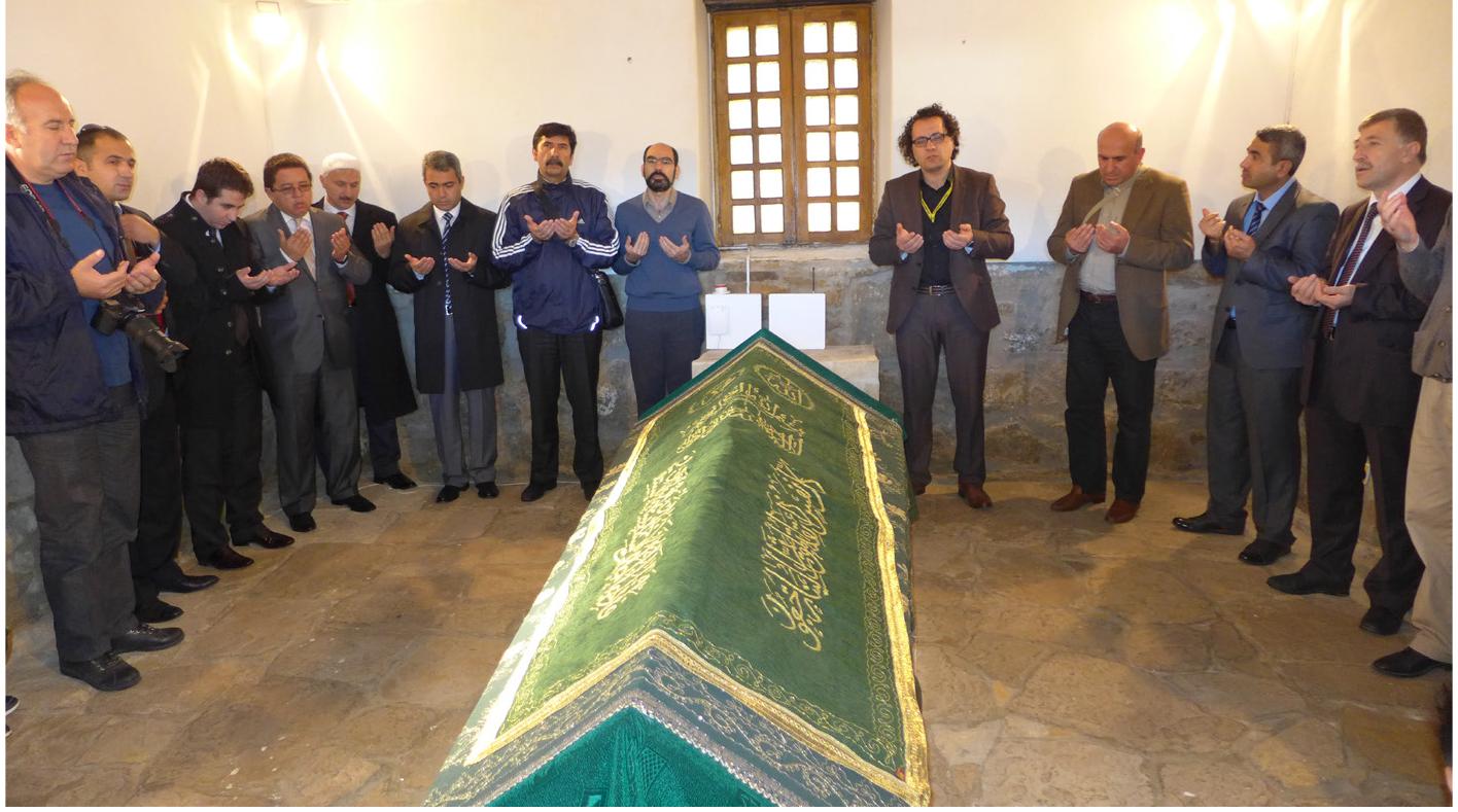 Tiirbe of Sari Saltuk at Babadag, south of Tulcea, in the Romanian Dobruja. Celebration of the 750th anniversary of the holy man’s coming to the Balkans. Photograph © Sara Kuehn. 