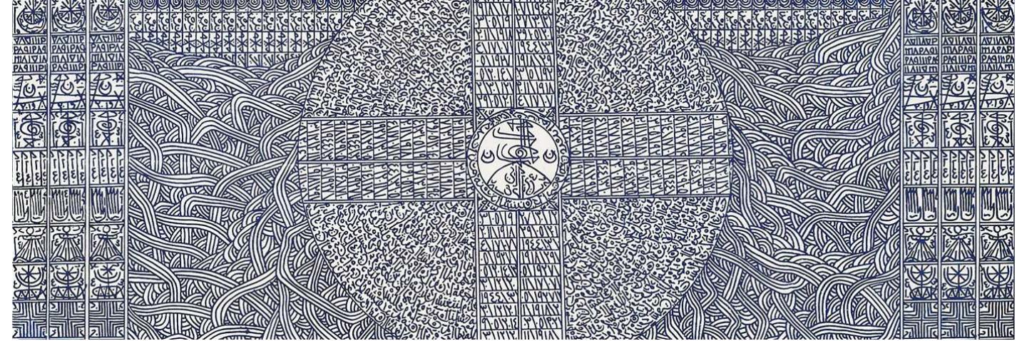 Fig, 10. Rachid Koraichi, The Garden of Africa - Le Jardin d’Afrique, 2020. Edition of 70, Detail of Etching, 108.5 x 76 cm. (RK5039) © the artist.  While making the works, the artist kept thinking about the oceans of tears caused by the loss of the refugees. These are metaphorically collected in large, inscribed lachrymatory vessels (from the Latin /acrima, “tear’’) on display in the exhibition.” Their creation was inspired by the tiny antique glass vials found in Roman and late Greek tombs, which Koraichi first saw on display at the Bardo Museum in Tunis.” These fragile and intimate “tear gatherers” were believed to be receptacles to store the bitter tears of pain shed by a grieving relative. “T was inspired by people who had made such delicate, little glass containers, such as the ancient Phoenicians, also the Romans, the Greeks, the Iranians and later the Victorians in Britain, people in a multitude of places.” For him, it spoke of “a history of love.”” To reflect the scale of death in the Strait of Gibraltar and the millions of uncollected tears, Koraichi made giant versions of the tiny vessels, each half a meter tall, with four handles that allude to the vessel being held by both a mother and a father.*” Metaphorically speaking, one can “perform the ablution with one’s teats,’ which flow so profusely that they can serve, as it were, as purifying streams of water.  