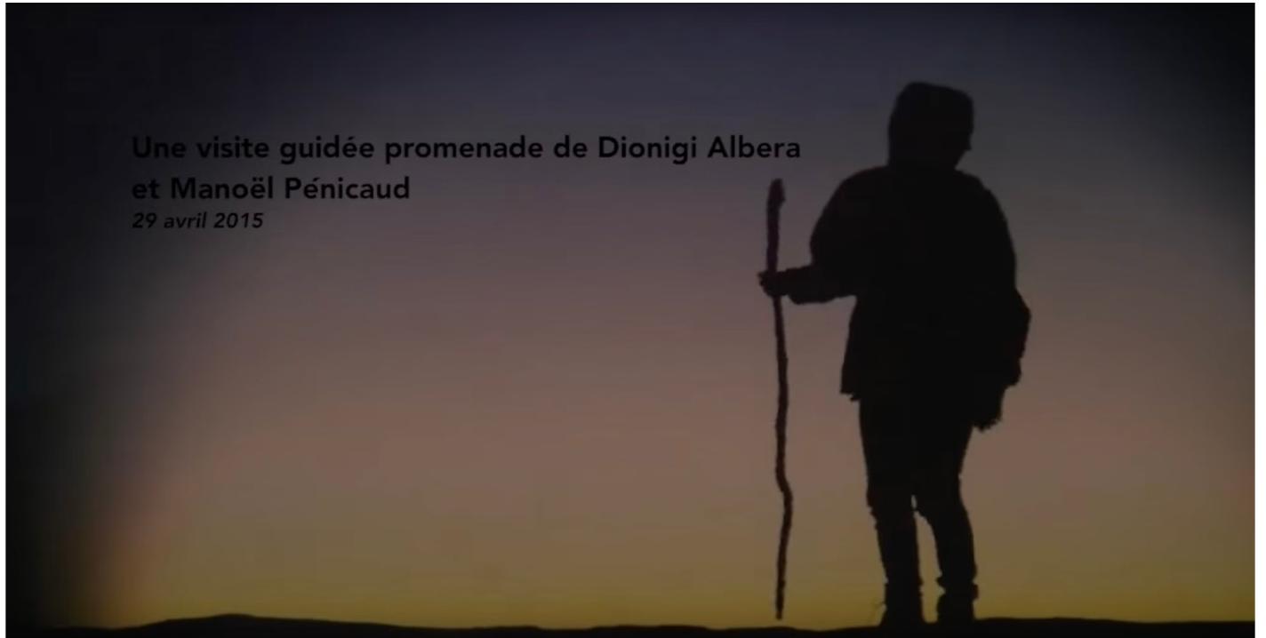 Fig. 35. Guided tour of Liewx saints partagés by its two curators, Mucem, 2015, 13 min 38 : https://youtu.be, IGOk-j3th7Q.  Being both curators and anthropologists, we are always keen to main- tain the centrality of the ethnographic dimension by showing the pilgrim practices that constitute the heart of the phenomenon we want to describe. Our decision to rely on a heterogenous set of media (artworks, films, photographs, installations, collected objects, archives, texts, etc.) has led to a logic of combination and interlocking of different formats, discourses, and registers (Fig. 35). 